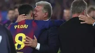 La celebración de Pedri con su padre que casi nadie vio tras ganar La Liga: 